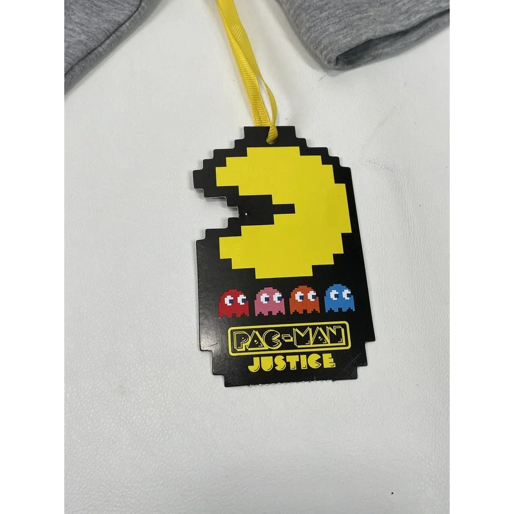 Justice Girls Pacman Cropped‎ Graphic Tee Size XS Gray
